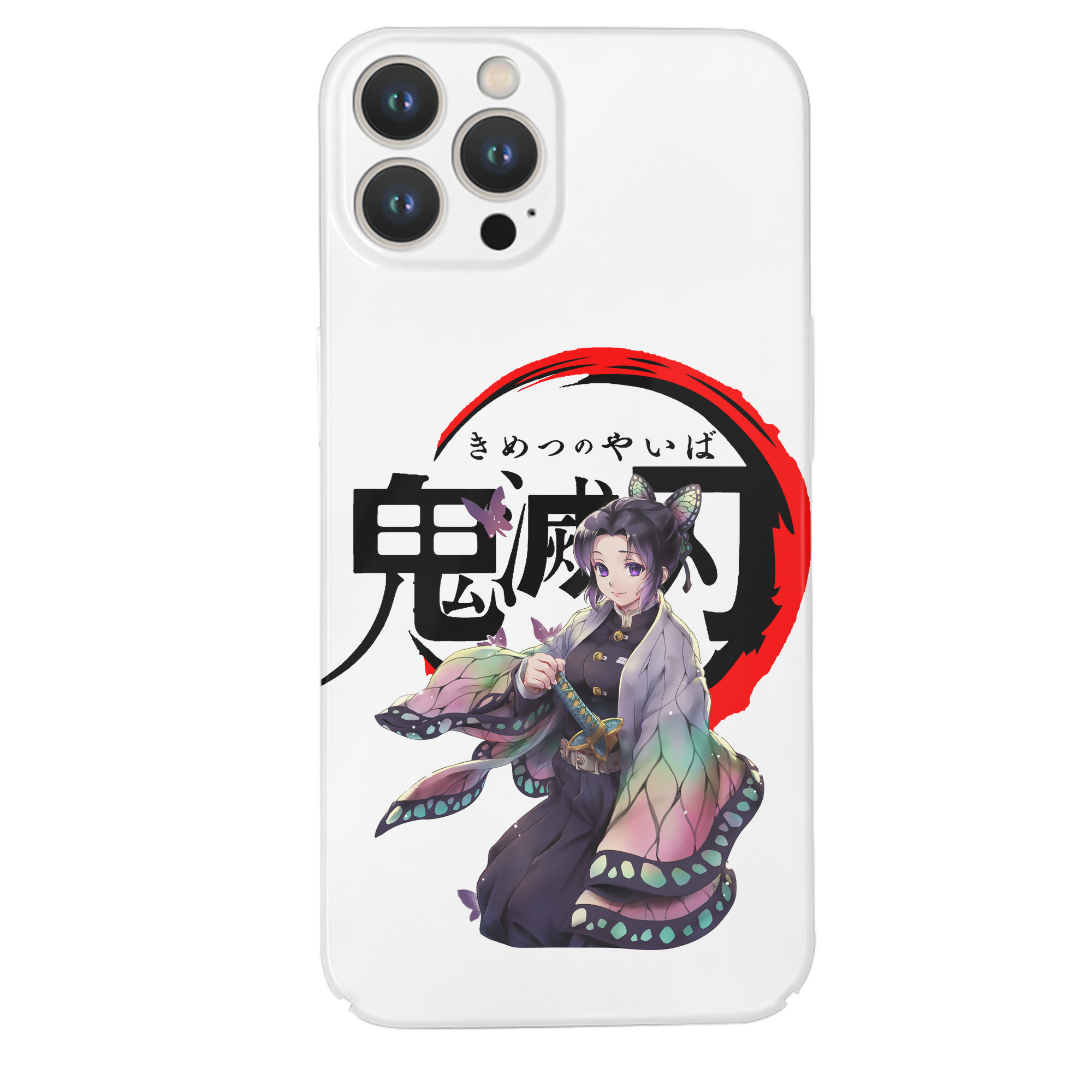 （画像用） 鬼滅の刃（きめつのやいば）蟲柱-胡蝶 しのぶ／こちょう しのぶ Kochou Shinobu 【iPhone 14シリーズ対応】ハードケース